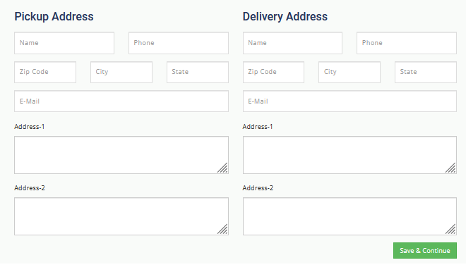 Parcel Shipping Address